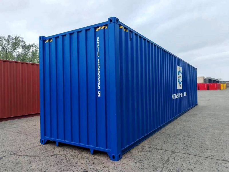 Side view of a Vista Shipping Line 40ft container